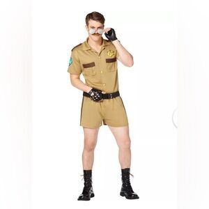 Adult Sergeant Short Pants Cop Costume from Spirit Halloween - Size Medium